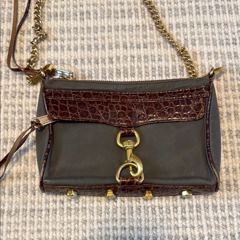 Rebecca Minkoff Brown and Gold Women's cross body
